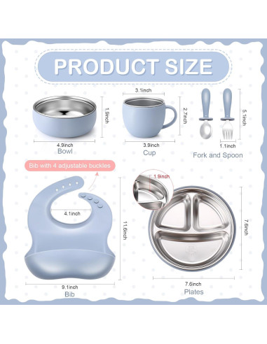 Conjunto de Platos y Utensilios para Niños Nuogo 6 Piezas