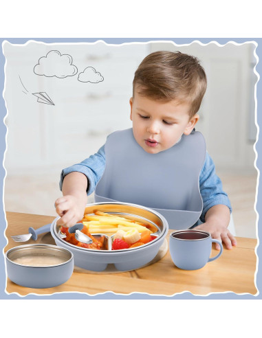 Conjunto de Platos y Utensilios para Niños Nuogo 6 Piezas