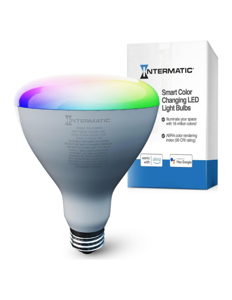 Bombilla Inteligente Intermatic ABRA BR30 RGB 750 Lúmenes Wi-Fi