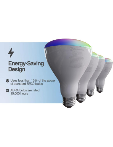 Bombilla Inteligente Intermatic ABRA BR30 RGB 750 Lúmenes Wi-Fi