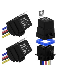 Paquete de 3 Relés Impermeables Hamolar 80/60A 12V DC con Cables