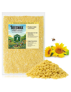 Pellets de Cera de Abeja Amarilla UNOTENA 0.45kg para Velas