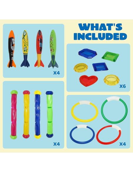 Juguetes de Buceo Joyin 18 Piezas para Niños 8 a 12 Años