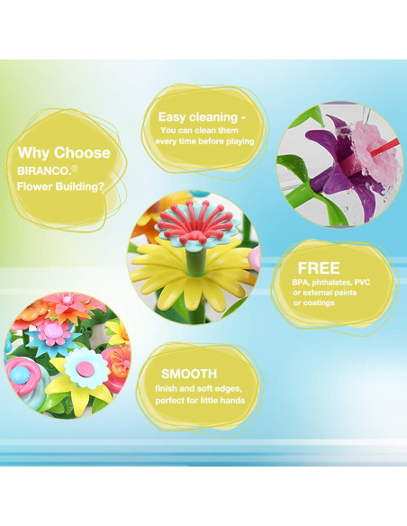 Set de Construcción Jardín de Flores BIRANCO 138 PCS