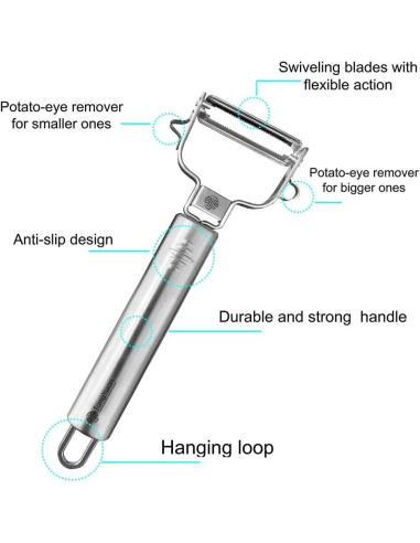 Pelador Giratorio de Frutas y Verduras TongYuan - Acero Inoxidable