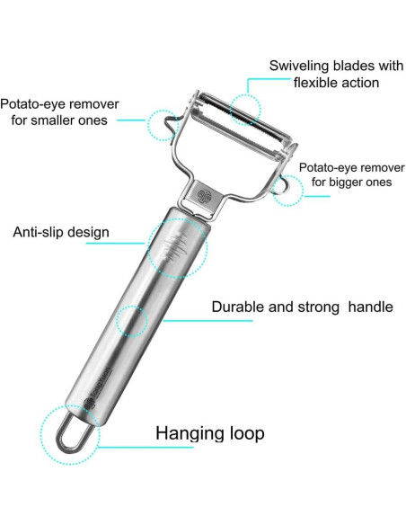 Pelador Giratorio de Frutas y Verduras TongYuan - Acero Inoxidable