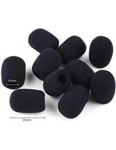 10 Piezas Cubierta de Espuma para Micrófono Mini Auricular 2