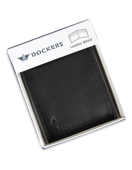 Billetera Bifold de Cuero Dockers para Hombre - Slimfold RFID