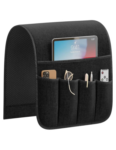 Organizador de Reposabrazos Sixyotie 5 Bolsillos Negro 33x89 cm