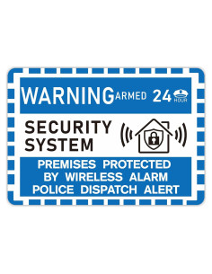 Cartel de Alarma de Seguridad LUHIMO 24 Horas Vinilo 22.86x16cm