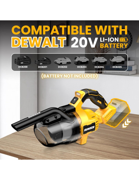 Aspiradora Inalámbrica GUNOZE 20V 500W HEPA 5 en 1 Portátil
