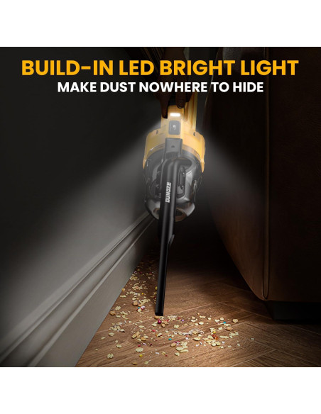Aspiradora Inalámbrica GUNOZE 20V 500W HEPA 5 en 1 Portátil