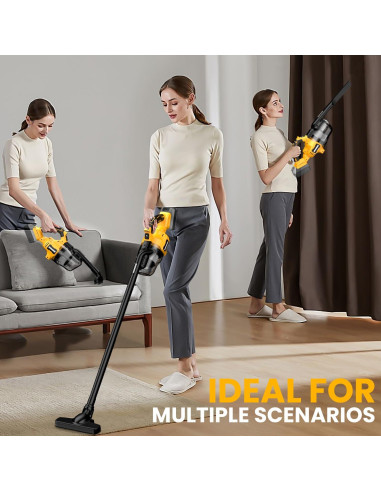 Aspiradora Inalámbrica GUNOZE 20V 500W HEPA 5 en 1 Portátil