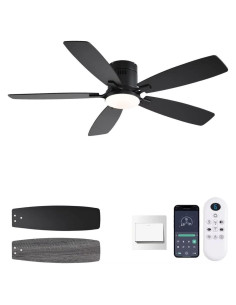 Ventilador de Techo FUMLTP 132 cm con Luz LED y Control Remoto