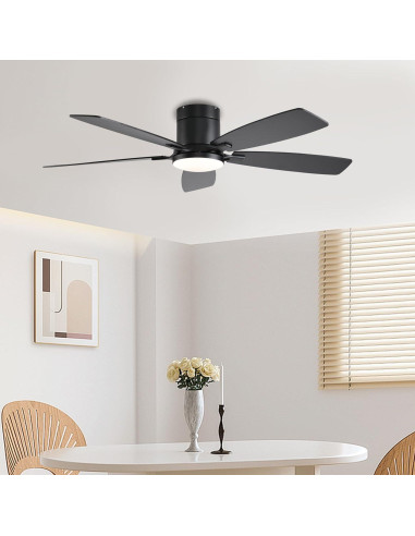 Ventilador de Techo FUMLTP 132 cm con Luz LED y Control Remoto