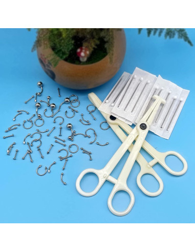 Kit de Piercing Corporal A-minusone 84 Piezas 14G 16G Acero Inoxidable