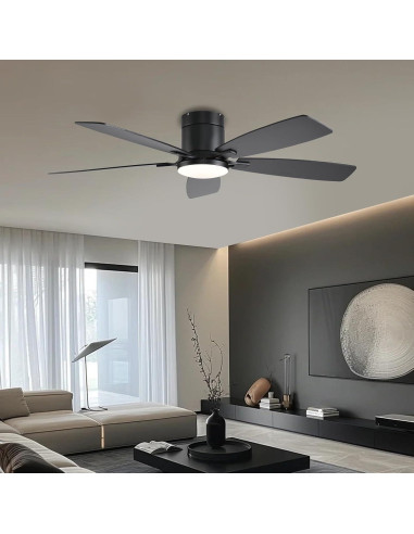 Ventilador de Techo FUMLTP 132 cm con Luz LED y Control Remoto