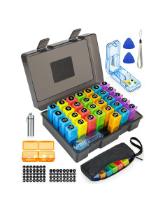 Organizador de Pastillas Mensual Friwole 2 Veces al Día Negro