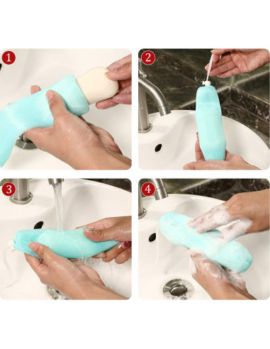 Bolsa Exfoliante de Malla Boao para Jabón - 10 Piezas