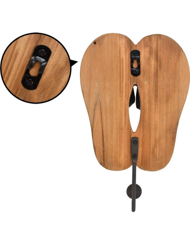 Ganchos Decorativos de Pared K KILIPES Chanclas Playa 19.5x15.2cm