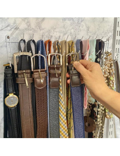 Organizador de Perchas para Corbatas Evelots - 54 Ganchos - Soporta 9 Kg 2