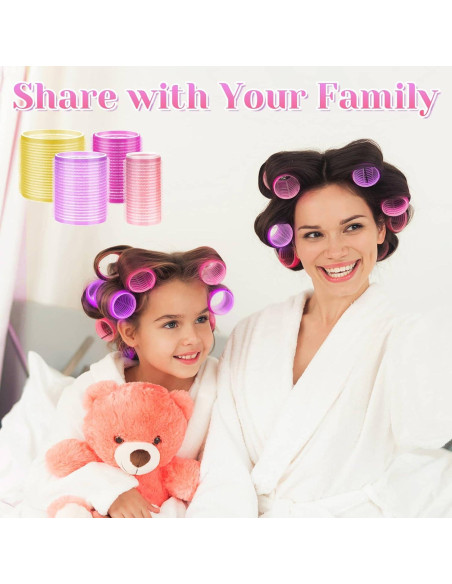 Juego de Rulos Autoadhesivos Anezus 48 Piezas 4 Tamaños