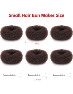 Juego de 6 Hacedores de Moños de Cabello Aivwis - Estilo Donut 2