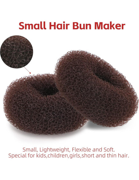 Juego de 6 Hacedores de Moños de Cabello Aivwis - Estilo Donut