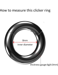 Aro de Nariz Hipoalergénico NewkeepsR 6G 8mm Negro Acero 316L 2