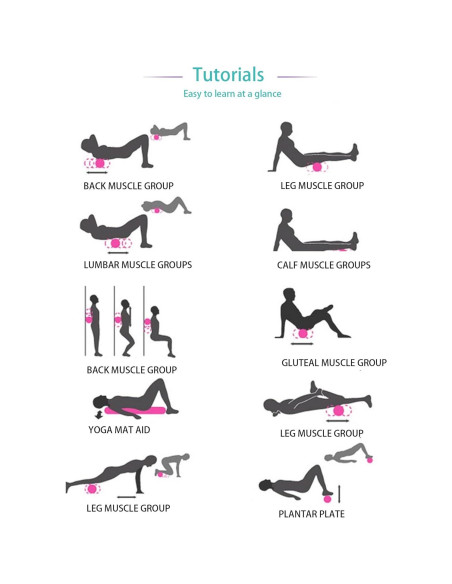 Set de 6 Pelotas de Masaje Lacrosse LITLUCIS 2.54cm