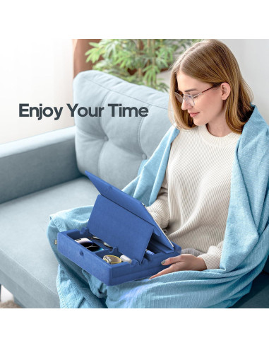 Soporte para Libros KDD Plegable con Almacenamiento Azul