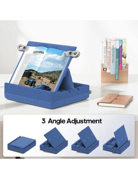Soporte para Libros KDD Plegable con Almacenamiento Azul