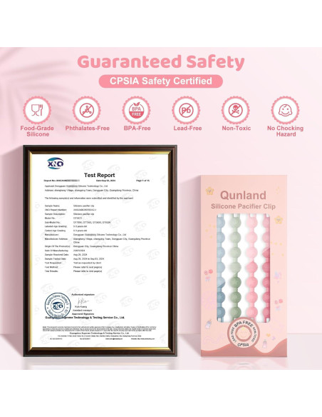Clip de Chupete de Silicona 100% Grado Alimenticio - Paquete de 4