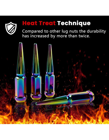 Tuercas de Rueda M14x1.5 24 Pcs Neo Chrome Altas 11.18 cm