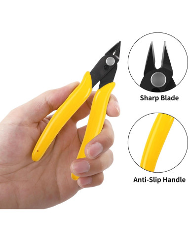 Cortadores Diagonales HongWay 5pcs 12.7cm Amarillo Ergonómico