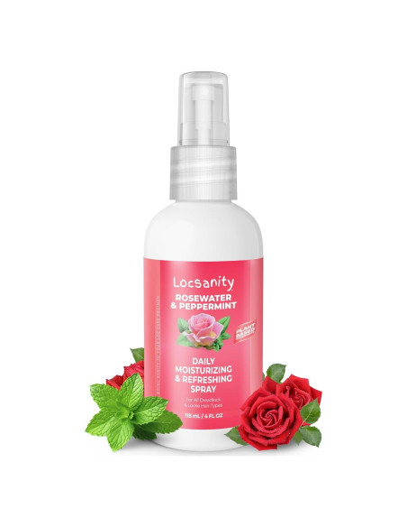 Locsanity Spray Hidratante Agua de Rosas y Menta 113.4ml Locsanity Spray Hidratante Agua de Rosas y Menta 113.4ml