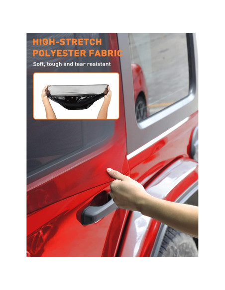 Sombrilla de Malla Savadicar para Ventanas Jeep Wrangler 1997-2024