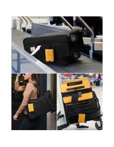 Etiquetas de Equipaje LUGGEX 2 Piezas Negro con Protección de Privacidad 2