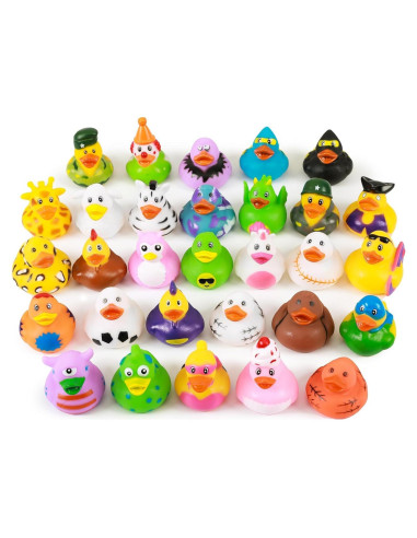 Paquete de 30 Patitos de Goma XY-WQ para Baño - 5.8 cm