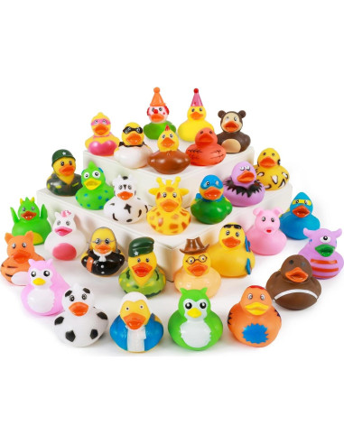 Paquete de 30 Patitos de Goma XY-WQ para Baño - 5.8 cm