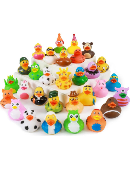 Paquete de 30 Patitos de Goma XY-WQ para Baño - 5.8 cm