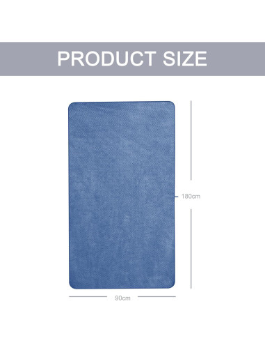 Juego de Toallas de Baño Jumbo 2 Piezas Microfibra Azul