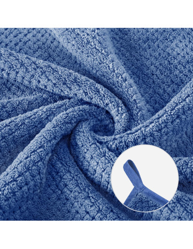 Juego de Toallas de Baño Jumbo 2 Piezas Microfibra Azul