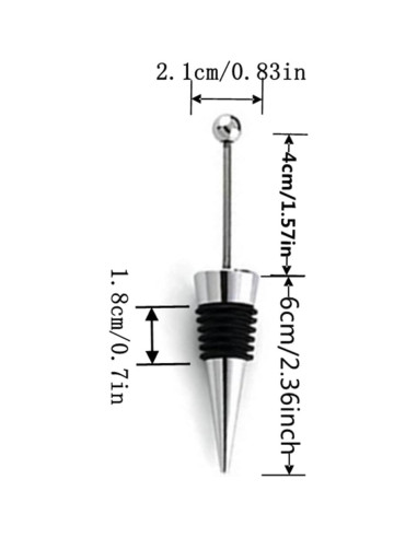 10 Tapones de Vino Reutilizables ENLAYER de Acero Inoxidable