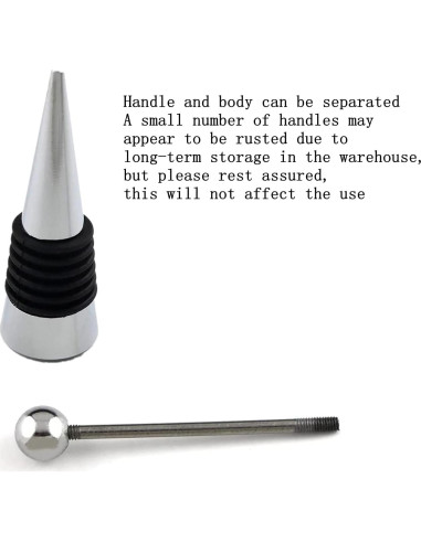 10 Tapones de Vino Reutilizables ENLAYER de Acero Inoxidable