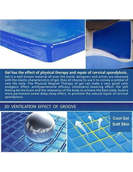 Almohadilla de Gel para Asiento de Motocicleta Lisyline 25x22cm