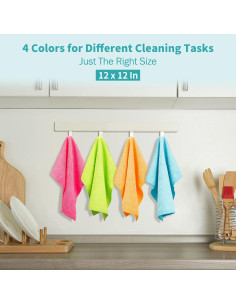 Paquete de 100 Paños de Microfibra HOMERHYME 30x30 cm Multiusos 2