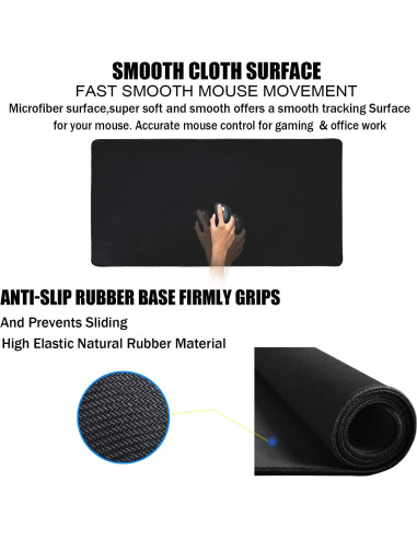 Almohadilla de Ratón Grande TEDNETGO 80x40cm Impermeable