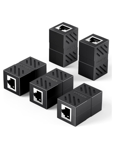 Acoplador Extensor Ethernet UGREEN RJ45 Hembra a Hembra 5 Pcs