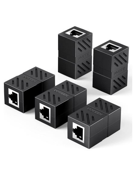 Acoplador Extensor Ethernet UGREEN RJ45 Hembra a Hembra 5 Pcs